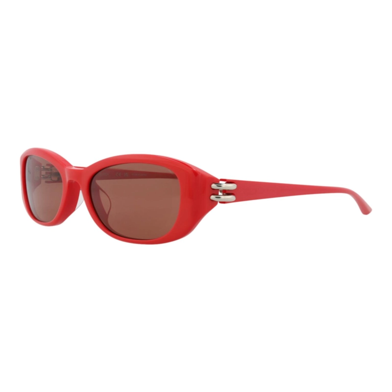 GAFAS DE SOL ALEXANDER MCQUEEN DE ACETATO RECICLADO CON MONTURA REDONDA PARA MUJER EN ROJO ROJO - 2