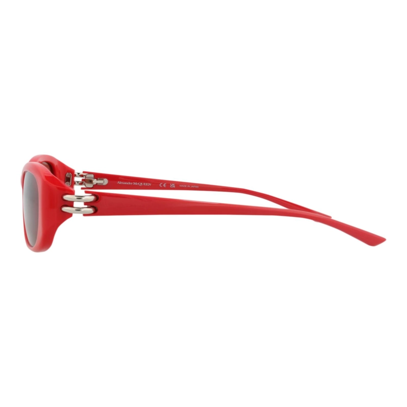 GAFAS DE SOL ALEXANDER MCQUEEN DE ACETATO RECICLADO CON MONTURA REDONDA PARA MUJER EN ROJO ROJO - 3