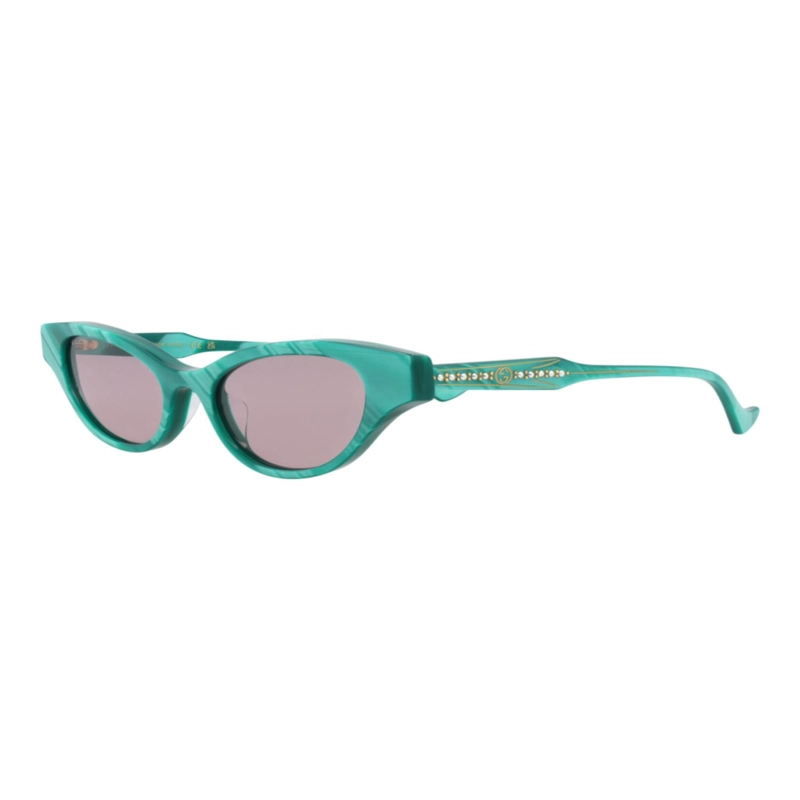GAFAS DE SOL GUCCI DE ACETATO RECICLADO CON MONTURA DE OJO DE GATO PARA MUJER EN VERDE VERDE - 2