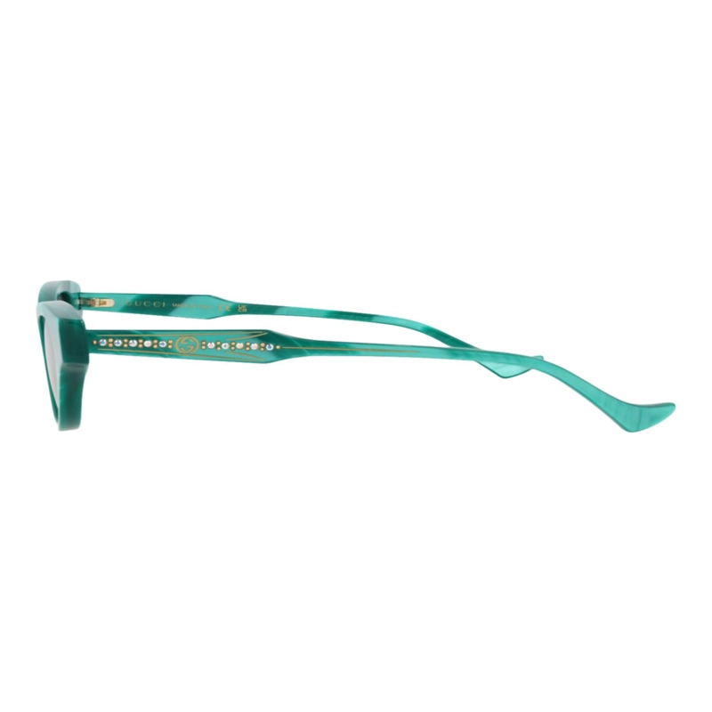 GAFAS DE SOL GUCCI DE ACETATO RECICLADO CON MONTURA DE OJO DE GATO PARA MUJER EN VERDE VERDE - 3