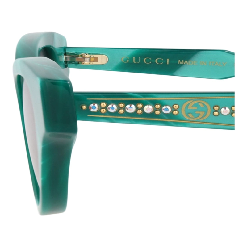 GAFAS DE SOL GUCCI DE ACETATO RECICLADO CON MONTURA DE OJO DE GATO PARA MUJER EN VERDE VERDE - 6