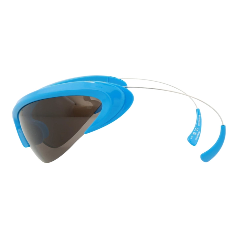 GAFAS DE SOL BALENCIAGA SHIELDFRAME BIO INJECTION PARA HOMBRE Y MUJER EN AZUL CLARO Y GRIS PLATEADO - 3