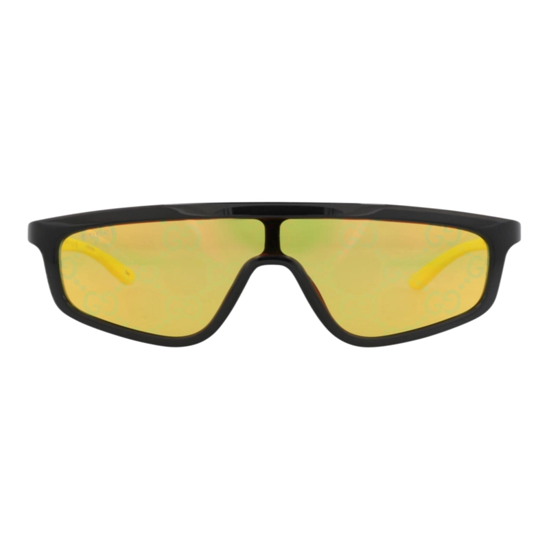 GAFAS DE SOL GUCCI SHIELDFRAME INJECTION PARA HOMBRE Y MUJER EN NEGRO AMARILLO Y AMARILLO - 1