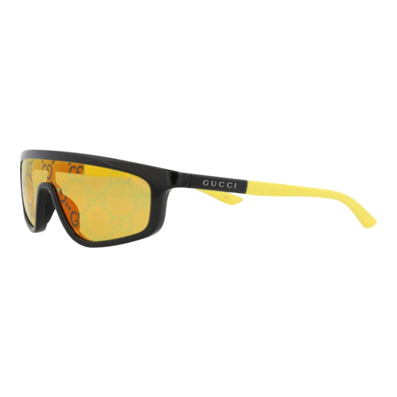 GAFAS DE SOL GUCCI SHIELDFRAME INJECTION PARA HOMBRE Y MUJER EN NEGRO AMARILLO Y AMARILLO - 2
