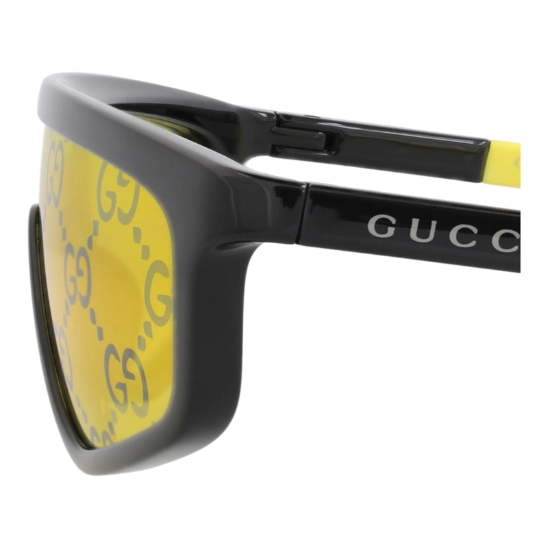 GAFAS DE SOL GUCCI SHIELDFRAME INJECTION PARA HOMBRE Y MUJER EN NEGRO AMARILLO Y AMARILLO - 4