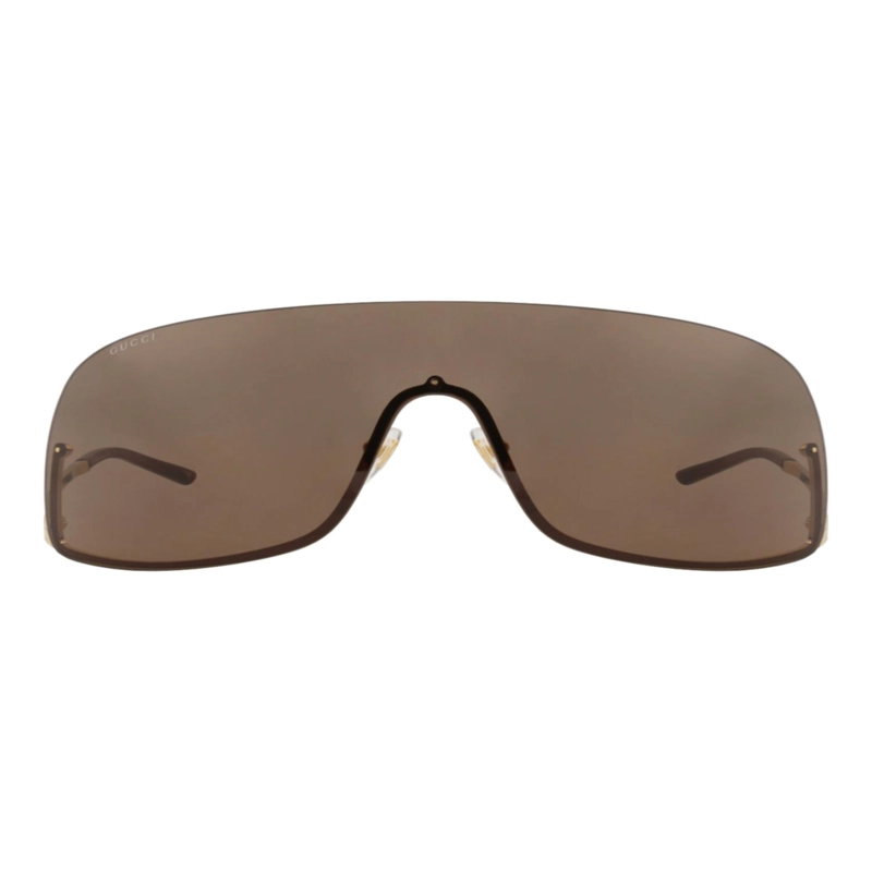 GAFAS DE SOL METALICAS GUCCI CON MARCO BLINDADO PARA HOMBRE Y MUJER EN DORADO Y MARRON - 1