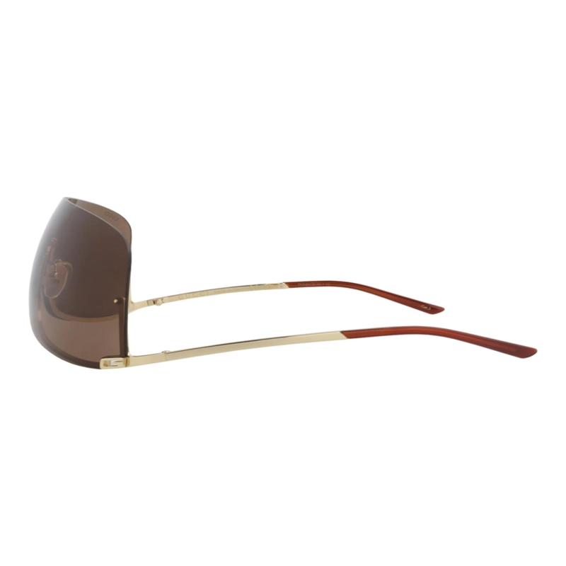 GAFAS DE SOL METALICAS GUCCI CON MARCO BLINDADO PARA HOMBRE Y MUJER EN DORADO Y MARRON - 3