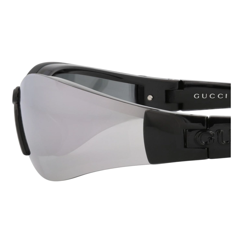 GAFAS DE SOL GUCCI SHIELDFRAME INJECTION PARA MUJER EN NEGRO NEGRO Y PLATEADO - 4