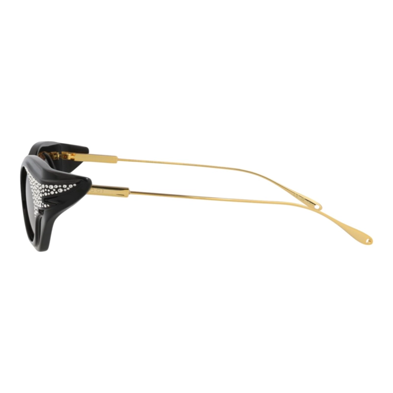 GAFAS DE SOL GUCCI DE ACETATO RECICLADO CON MONTURA DE OJO DE GATO PARA MUJER EN NEGRO DORADO - 3