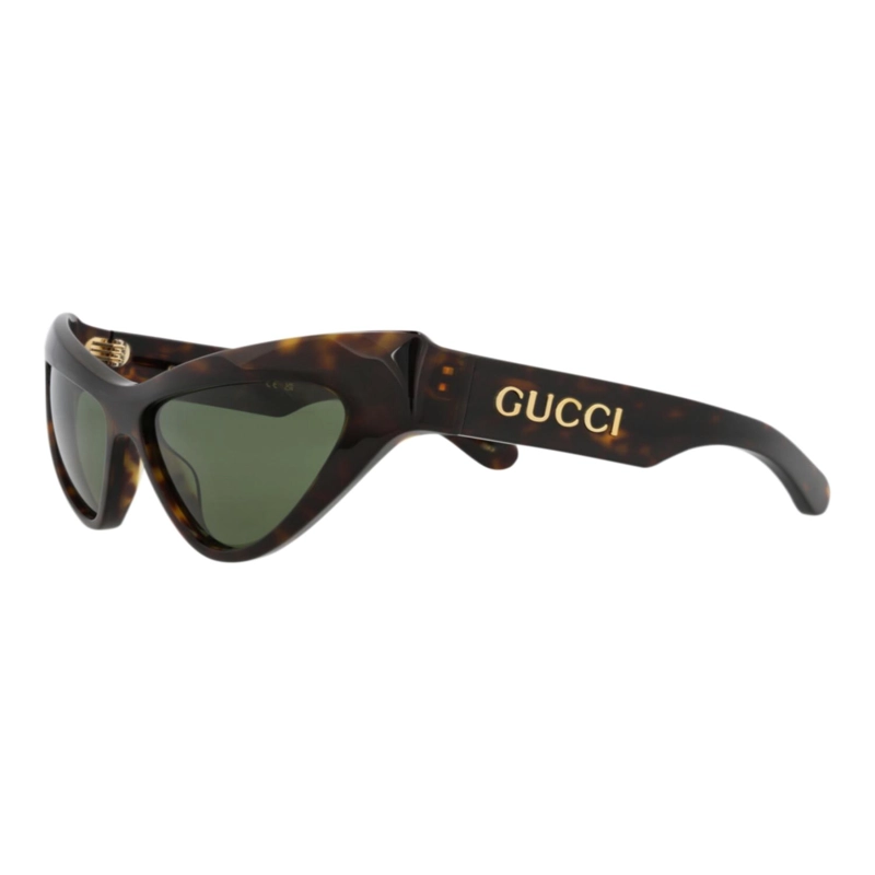 GAFAS DE SOL GUCCI DE ACETATO RECICLADO CON MONTURA DE OJO DE GATO PARA MUJER EN HAVANA HAVANA GREEN - 2