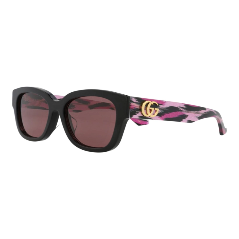 GAFAS DE SOL GUCCI DE ACETATO RECICLADO CON MONTURA CUADRADA PARA MUJER EN NEGRO NEGRO Y ROJO - 2