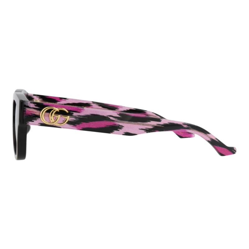 GAFAS DE SOL GUCCI DE ACETATO RECICLADO CON MONTURA CUADRADA PARA MUJER EN NEGRO NEGRO Y ROJO - 3