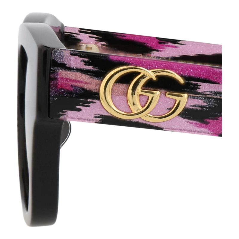GAFAS DE SOL GUCCI DE ACETATO RECICLADO CON MONTURA CUADRADA PARA MUJER EN NEGRO NEGRO Y ROJO - 6