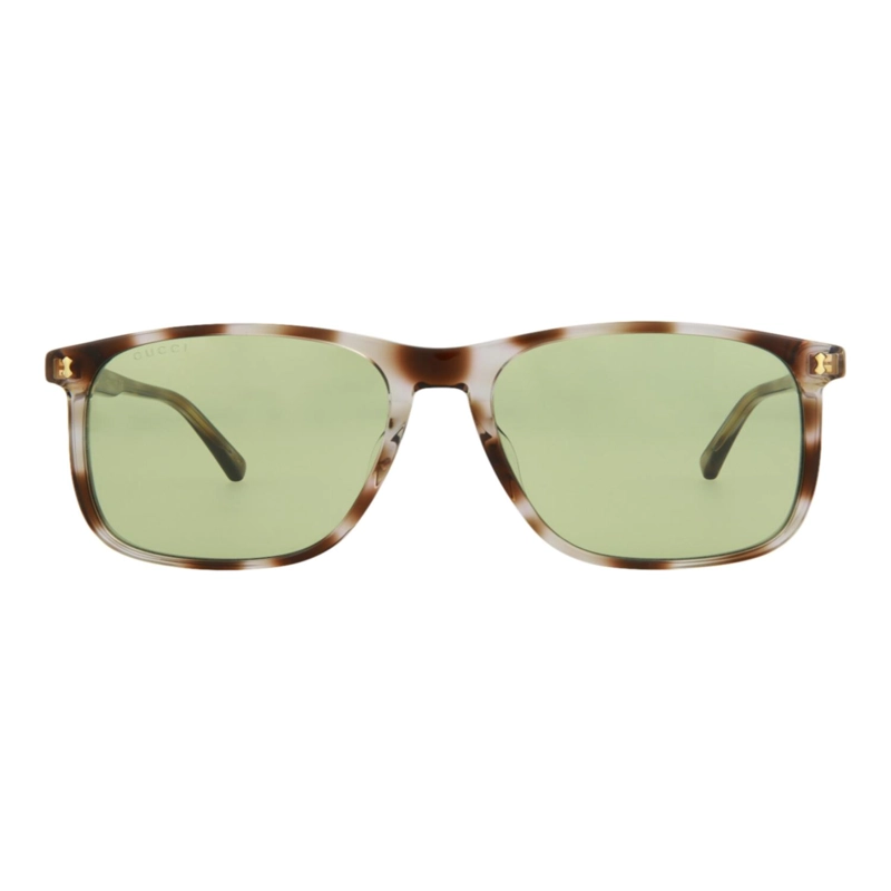 GAFAS DE SOL DE ACETATO CON MONTURA CUADRADA GUCCI PARA HOMBRE EN HAVANA HAVANA GREEN - 1