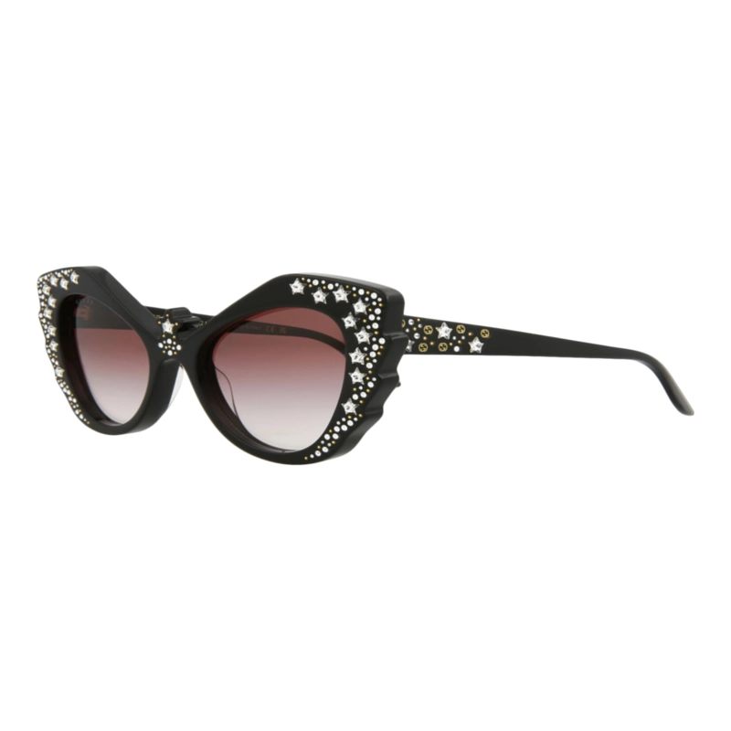 GAFAS DE SOL GUCCI DE ACETATO CON MONTURA EN FORMA DE OJO DE GATO PARA MUJER EN NEGRO NEGRO Y ROJO - 2