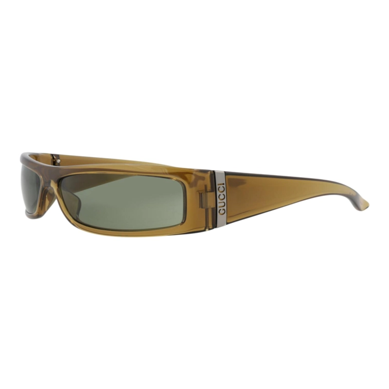 GAFAS DE SOL GUCCI SHIELDFRAME INJECTION PARA HOMBRE EN MARRON MARRON Y VERDE - 2