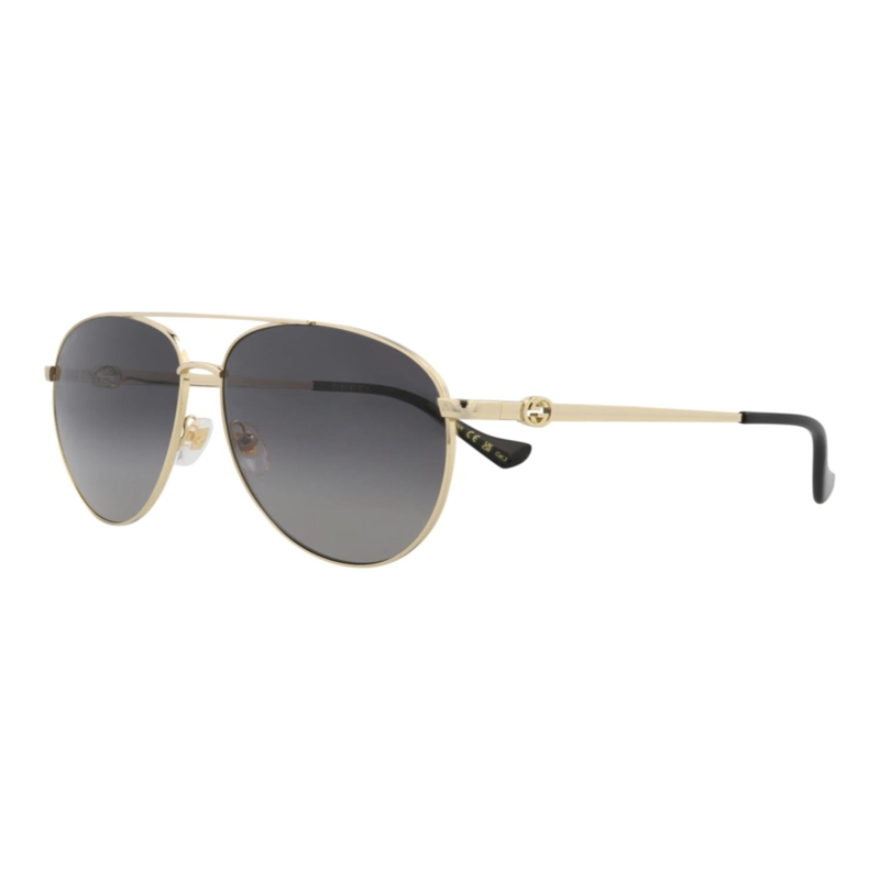 GAFAS DE SOL METALICAS GUCCI CON MONTURA DE AVIADOR PARA MUJER EN COLOR DORADO Y GRIS - 2