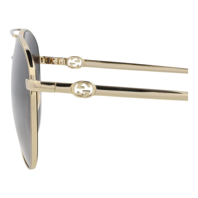 GAFAS DE SOL METALICAS GUCCI CON MONTURA DE AVIADOR PARA MUJER EN COLOR DORADO Y GRIS - 4
