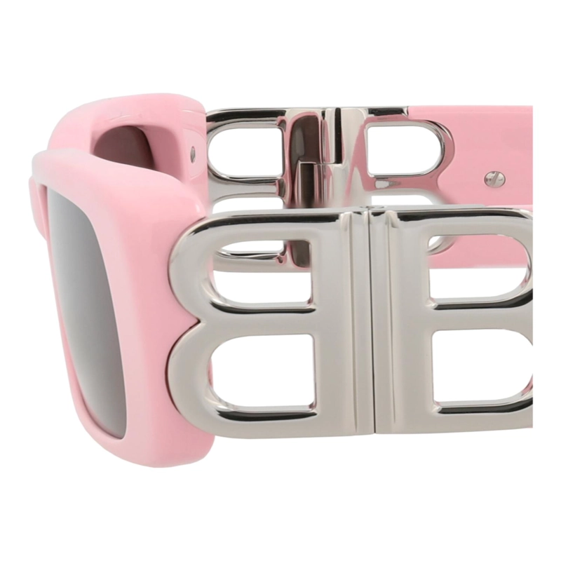 GAFAS DE SOL BALENCIAGA DE ACETATO RECICLADO CON MONTURA CUADRADA PARA MUJER EN COLOR ROSA PLATEADO - 4