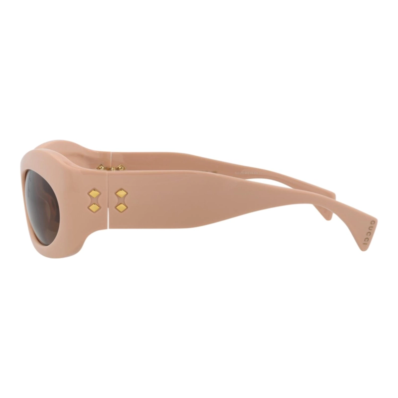 GAFAS DE SOL GUCCI SHIELDFRAME DE ACETATO RECICLADO PARA HOMBRE Y MUJER EN ROSA ROSA Y MARRON - 3
