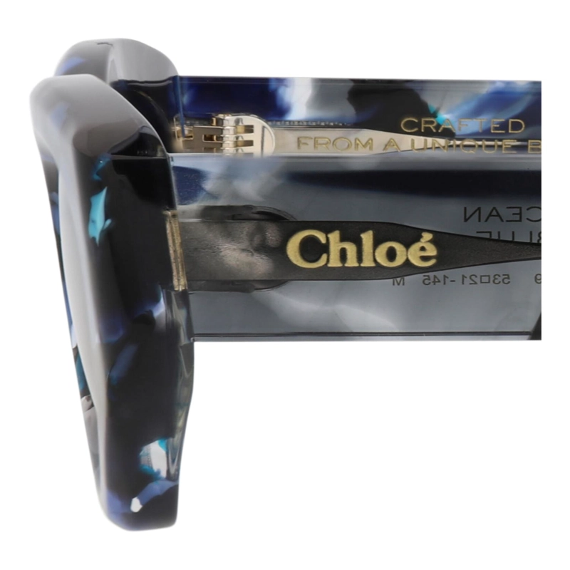 GAFAS DE SOL CHLOE  DE ACETATO RECICLADO CON MONTURA DE OJO DE GATO PARA MUJER EN AZUL AZUL Y GRIS - 4