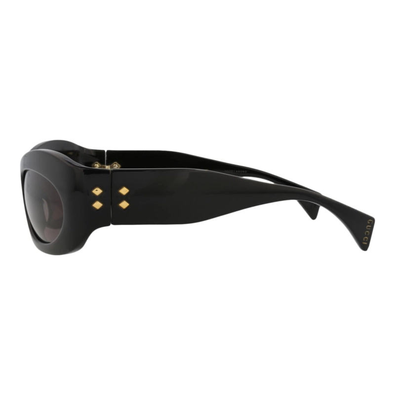 GAFAS DE SOL GUCCI SHIELDFRAME DE ACETATO RECICLADO PARA HOMBRE Y MUJER EN NEGRO NEGRO Y GRIS - 3