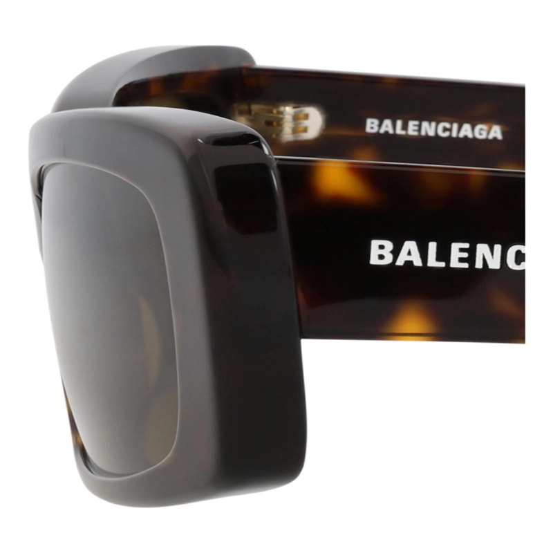 GAFAS DE SOL BALENCIAGA DE ACETATO RECICLADO CON MONTURA CUADRADA PARA HOMBRE Y MUJER EN HAVANA - 4