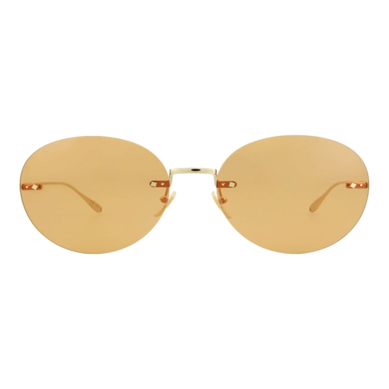 GAFAS DE SOL GUCCI DE METAL CON MONTURA REDONDA PARA MUJER EN COLOR DORADO Y NARANJA - 1