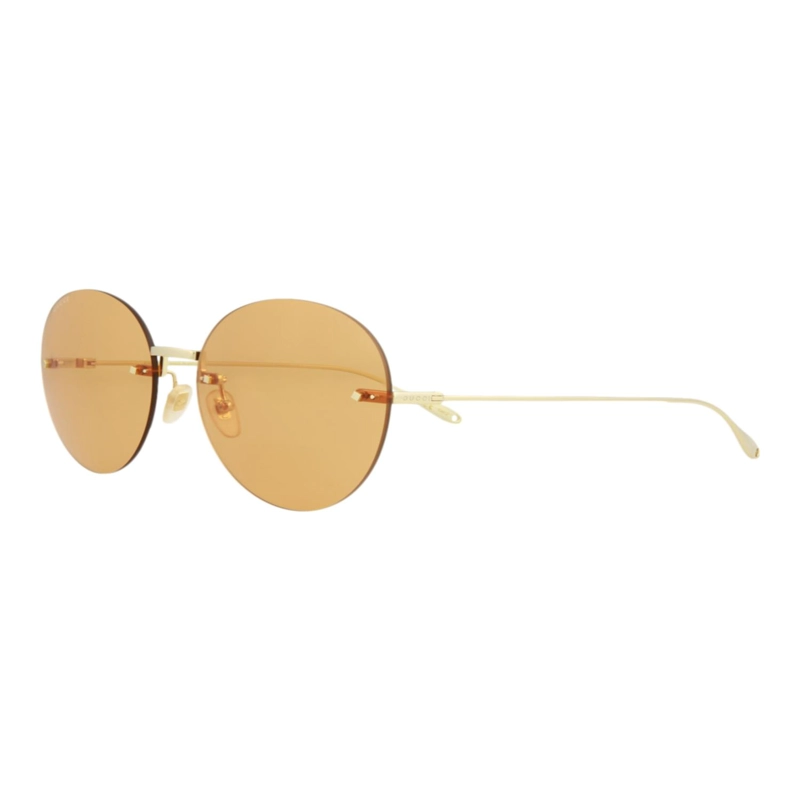 GAFAS DE SOL GUCCI DE METAL CON MONTURA REDONDA PARA MUJER EN COLOR DORADO Y NARANJA - 2