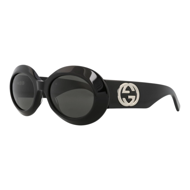 GAFAS DE SOL GUCCI DE ACETATO RECICLADO CON MONTURA REDONDA PARA MUJER EN NEGRO NEGRO Y GRIS - 2
