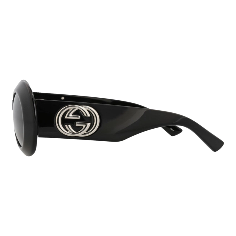 GAFAS DE SOL GUCCI DE ACETATO RECICLADO CON MONTURA REDONDA PARA MUJER EN NEGRO NEGRO Y GRIS - 3