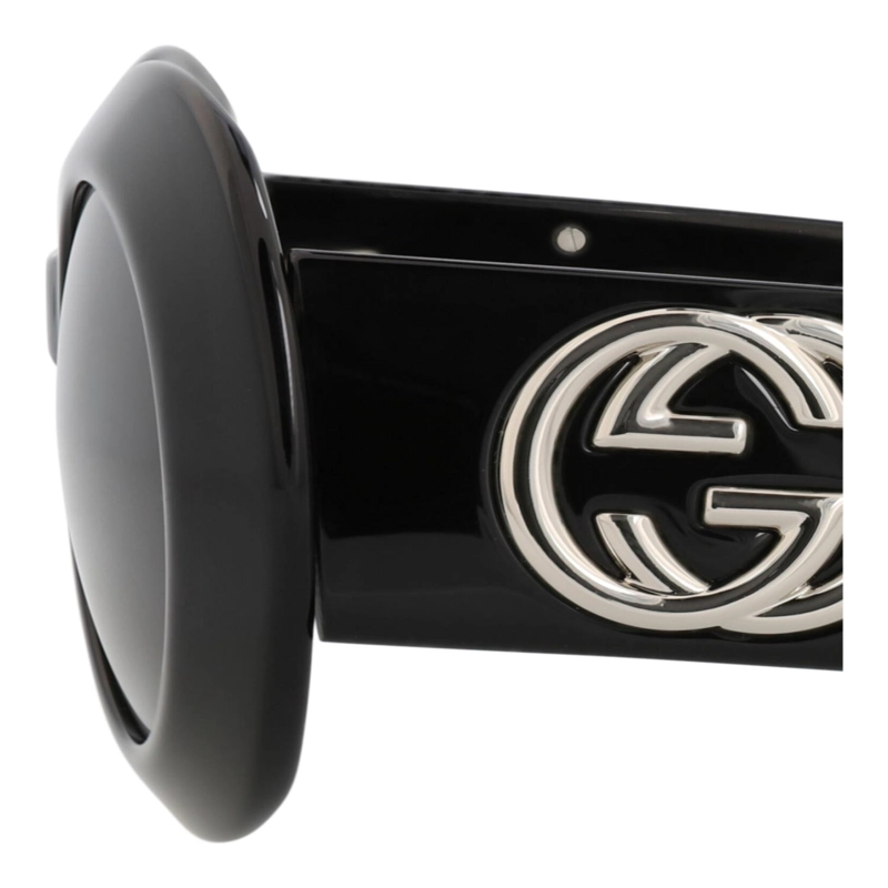 GAFAS DE SOL GUCCI DE ACETATO RECICLADO CON MONTURA REDONDA PARA MUJER EN NEGRO NEGRO Y GRIS - 4