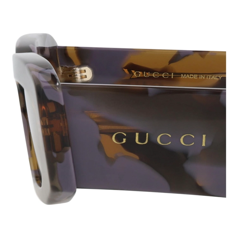 GAFAS DE SOL GUCCI DE ACETATO RECICLADO CON MONTURA CUADRADA PARA HOMBRE EN HAVANA HAVANA BROWN - 4