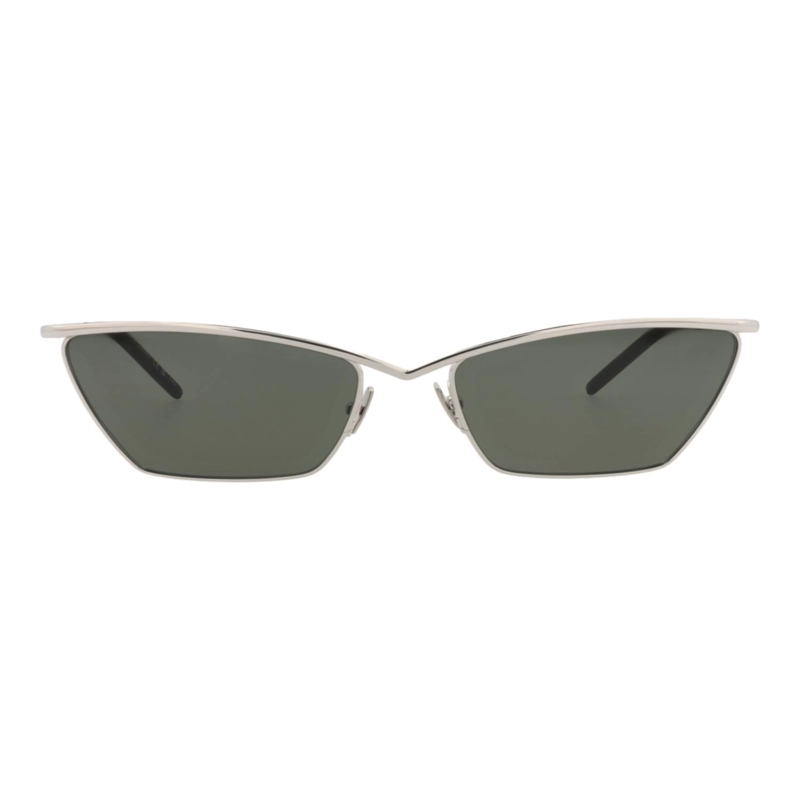 SAINT LAURENT GAFAS DE SOL DE METAL CON MONTURA DE OJO DE GATO PARA MUJER EN GRIS PLATEADO PLATEADO - 1