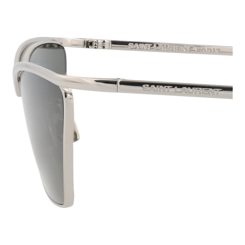 SAINT LAURENT GAFAS DE SOL DE METAL CON MONTURA DE OJO DE GATO PARA MUJER EN GRIS PLATEADO PLATEADO - 6