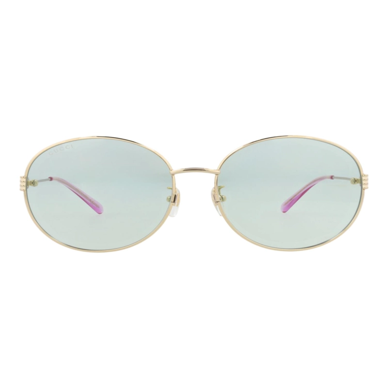 GAFAS DE SOL GUCCI DE METAL CON MONTURA REDONDA PARA MUJER EN DORADO DORADO VERDE - 1