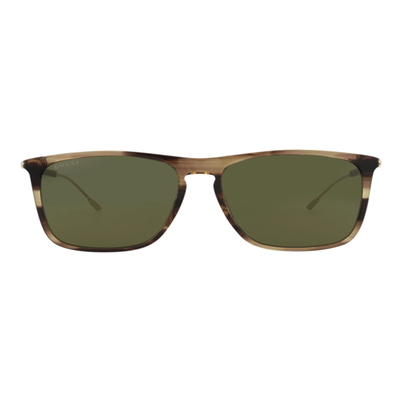 GAFAS DE SOL GUCCI DE ACETATO RECICLADO CON MONTURA CUADRADA PARA HOMBRE EN HAVANA GOLD GREEN - 1