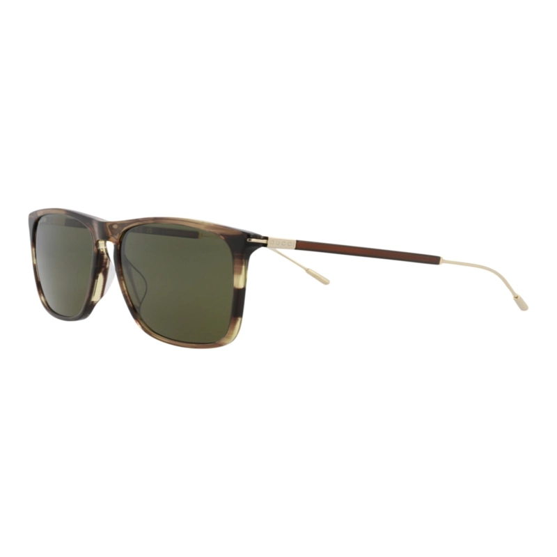 GAFAS DE SOL GUCCI DE ACETATO RECICLADO CON MONTURA CUADRADA PARA HOMBRE EN HAVANA GOLD GREEN - 2