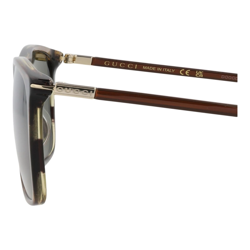 GAFAS DE SOL GUCCI DE ACETATO RECICLADO CON MONTURA CUADRADA PARA HOMBRE EN HAVANA GOLD GREEN - 4