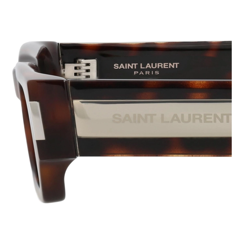 GAFAS DE SOL SAINT LAURENT DE ACETATO RECICLADO CON MONTURA CUADRADA PARA HOMBRE Y MUJER EN HAVANA - 4