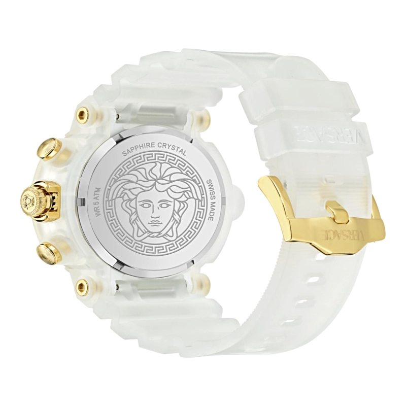 RELOJES VERSACE REAL ACTIVE CHRONO DE SILICONA PARA HOMBRE EN BLANCO - 4