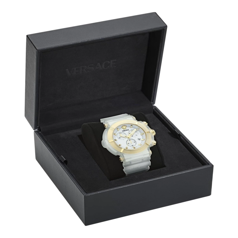 RELOJES VERSACE REAL ACTIVE CHRONO DE SILICONA PARA HOMBRE EN BLANCO - 5