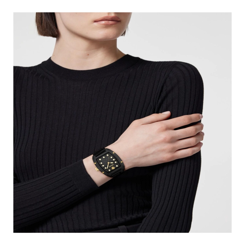 RELOJES VERSACE DOMINUS ECOCERAMIC PARA MUJER EN NEGRO - 6