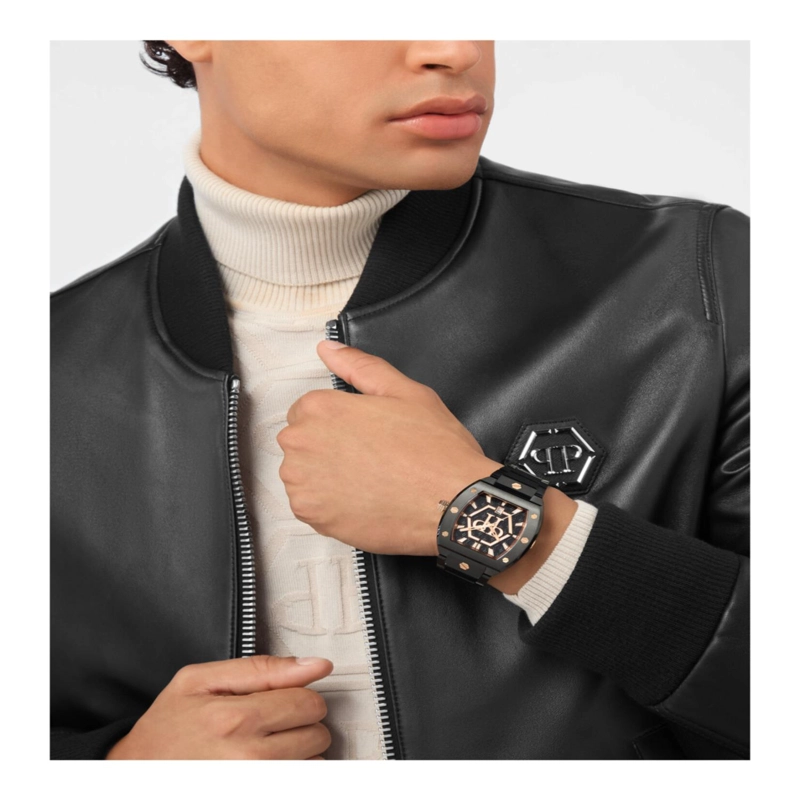 RELOJ DE PULSERA PHILIPP PLEIN THE HEXAGON PHANTOM PARA HOMBRE EN COLOR NEGRO - 6