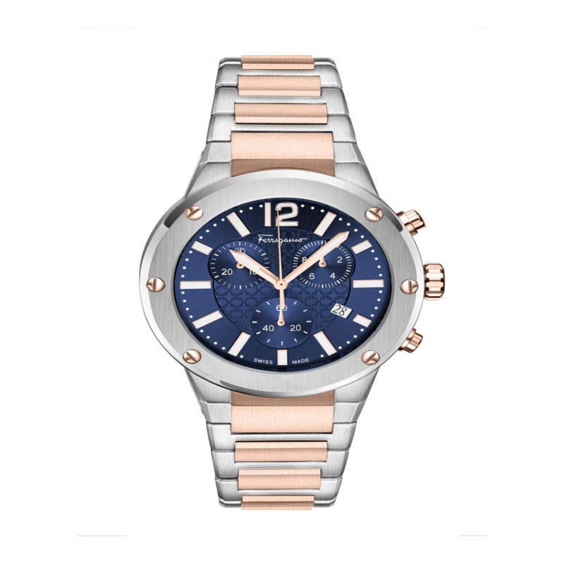 RELOJ DE PULSERA FERRAGAMO F80 CHRONO PARA HOMBRE EN DOS TONOS - 1