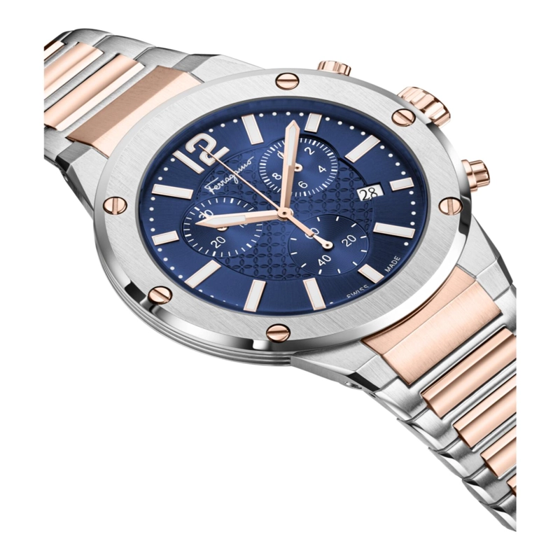 RELOJ DE PULSERA FERRAGAMO F80 CHRONO PARA HOMBRE EN DOS TONOS - 4