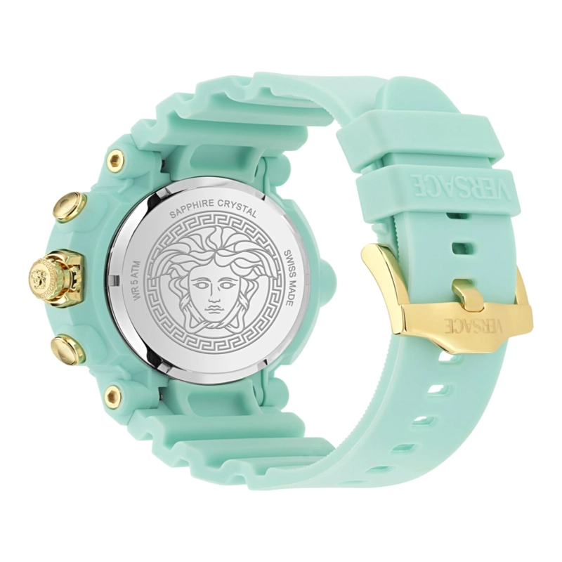 RELOJES VERSACE REAL ACTIVE CHRONO DE SILICONA PARA HOMBRE EN AZUL CLARO - 4