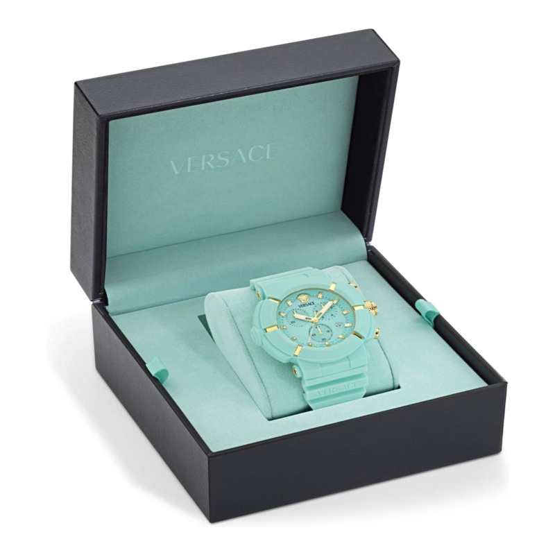 RELOJES VERSACE REAL ACTIVE CHRONO DE SILICONA PARA HOMBRE EN AZUL CLARO - 5