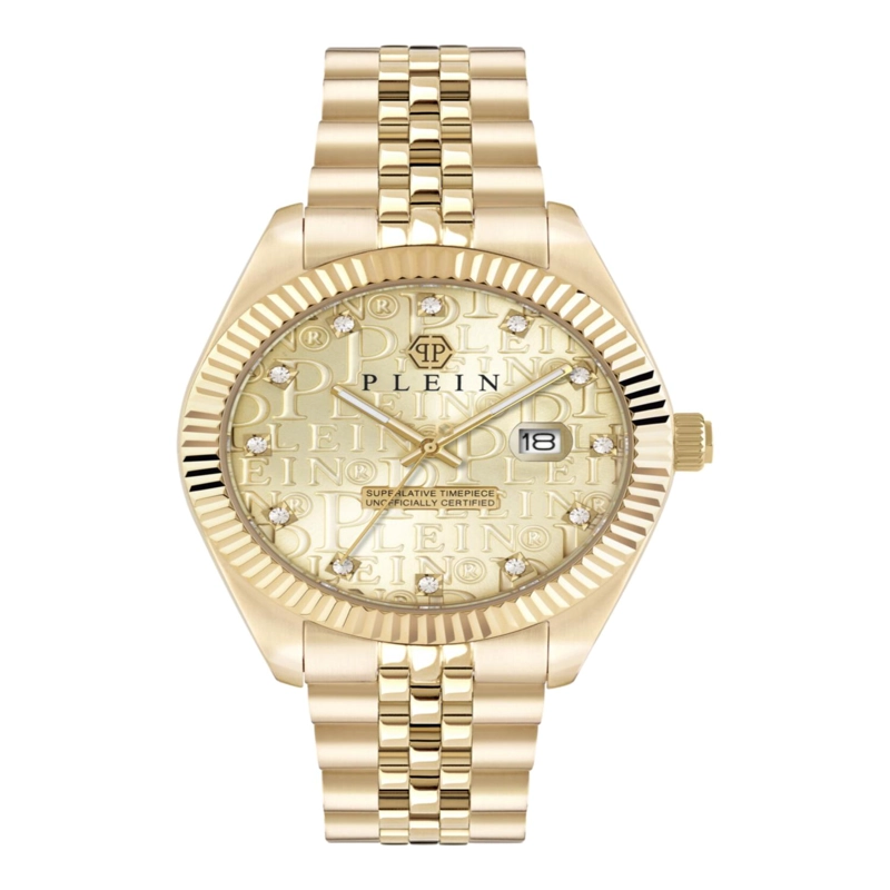 RELOJES PHILIPP PLEIN DATE SUPERLATIVE CRYSTAL WATCH PARA HOMBRE EN COLOR DORADO - 1
