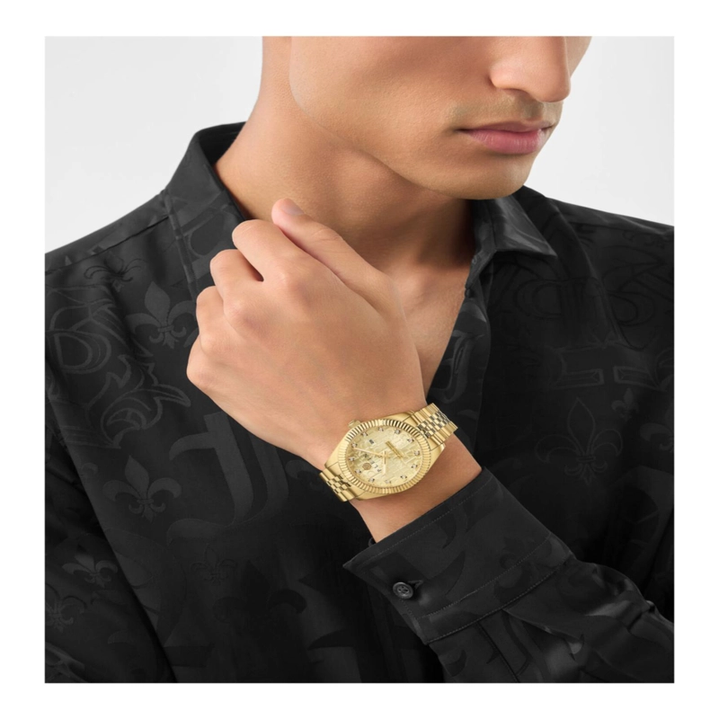 RELOJES PHILIPP PLEIN DATE SUPERLATIVE CRYSTAL WATCH PARA HOMBRE EN COLOR DORADO - 6
